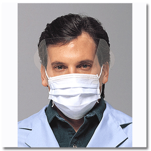 Biohazard Protection Mask With Earloops & Visor: 9003
